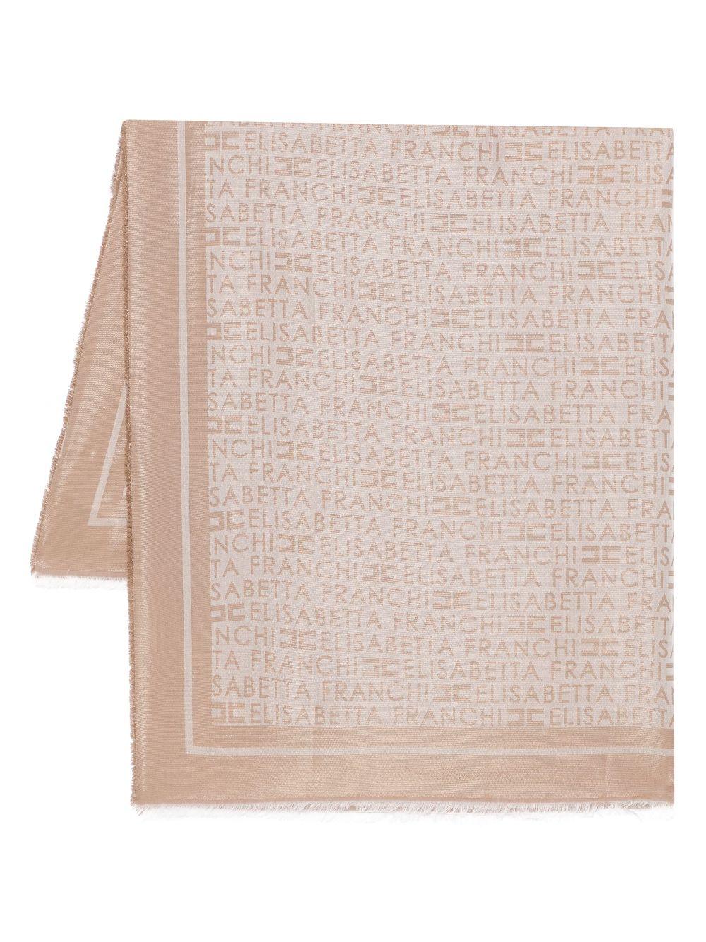 Large pashmina scarf in jacquard lurex SC01F51E2 DC4 ELISABETTA FRANCHI 