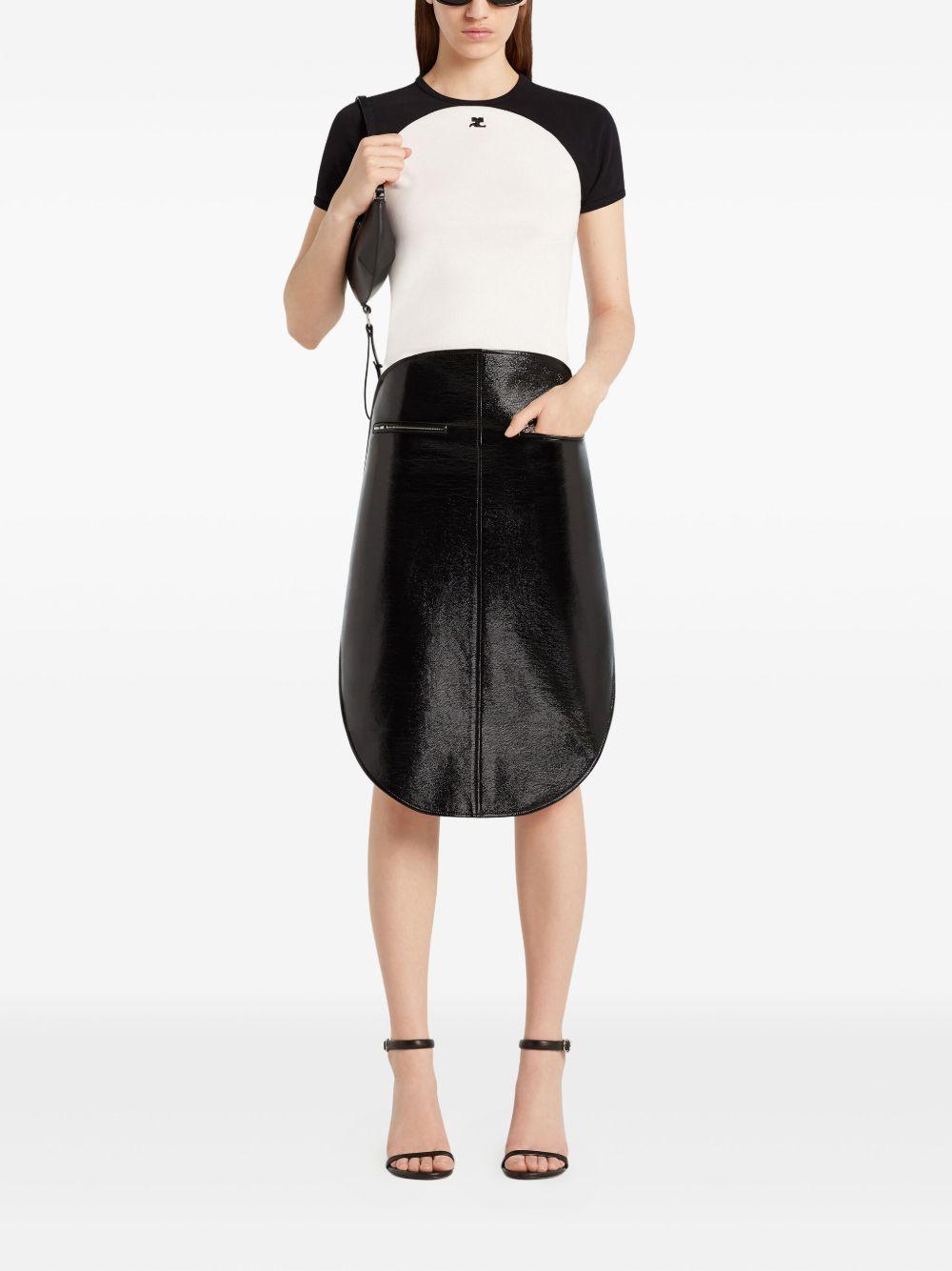 CIRCLE CONTRAST T-SHIRT 325JTS214JS0203 0098 COURRÈGES 