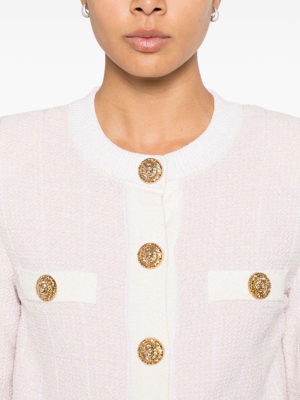 Lightweight tweed cardigan GF1KL000KJ48 OIB BALMAIN 