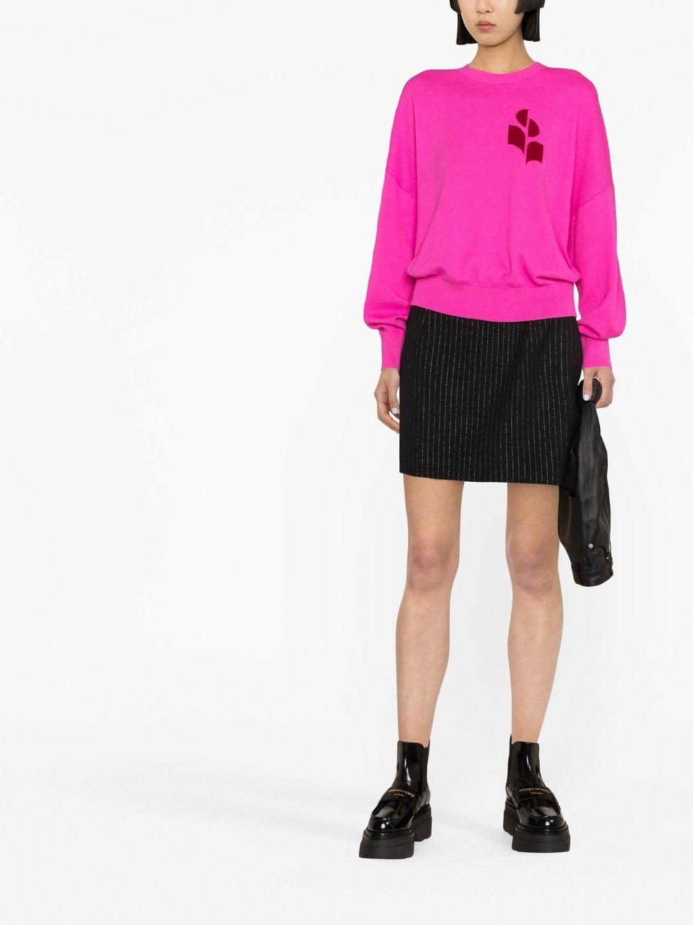 Pink logo-print wide-sleeved jumper PU0053FA A1X05E40NP MARANT ÉTOILE 