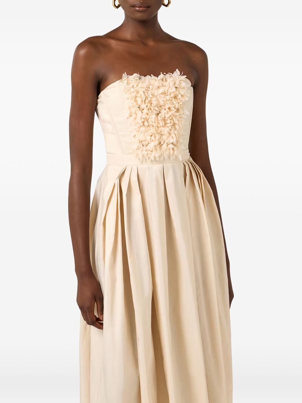 Ottoman dress with 3D floral embroidery AB94262E2 045 ELISABETTA FRANCHI 