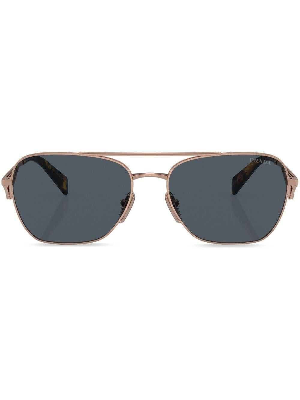Triangle-logo pilot sunglasses<BR/><BR/><BR/> 0PR A50SSVF09T59 PRADA 