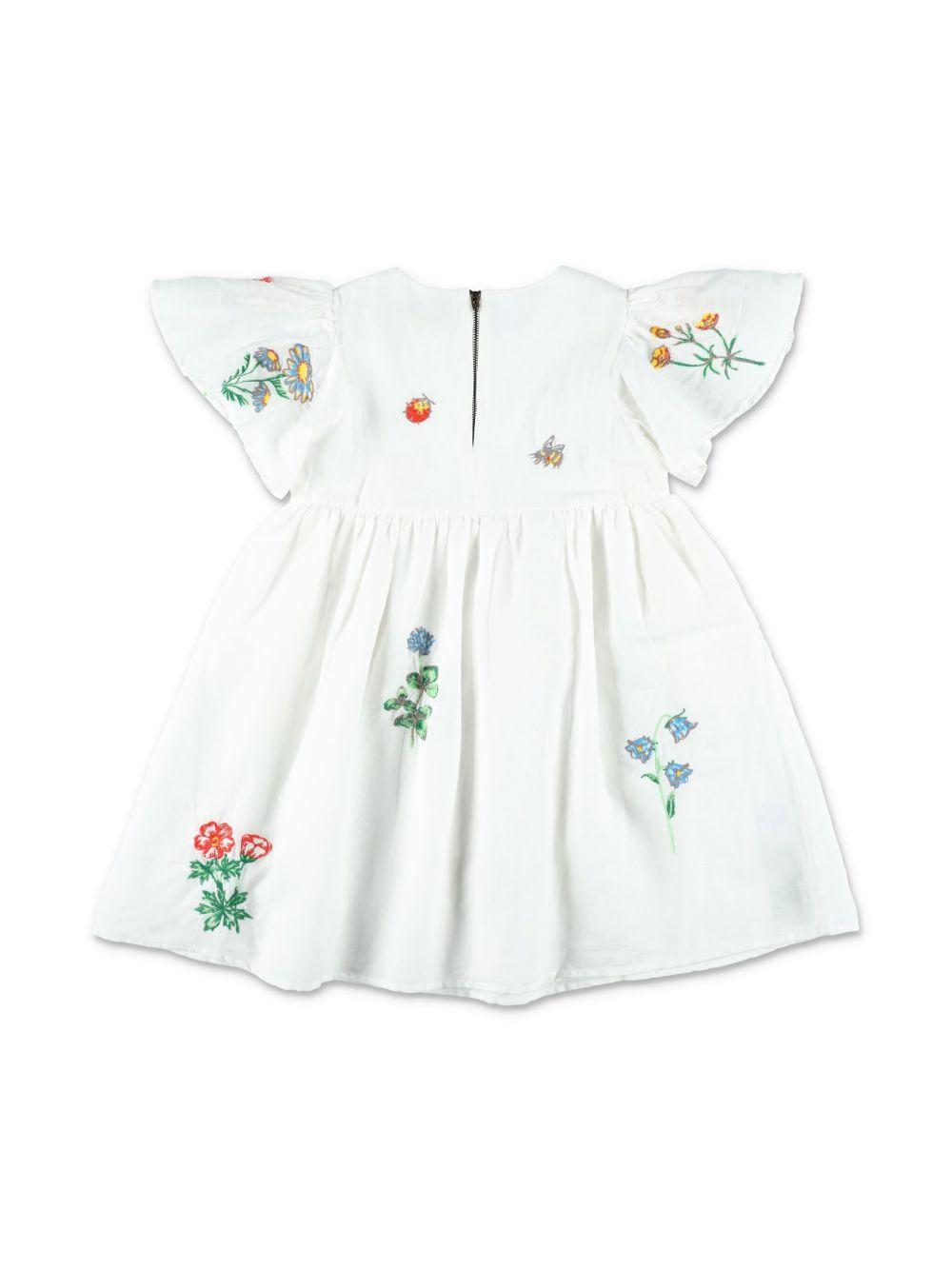 Flutter-sleeve floral dress TW1E11 Z0138101 STELLA McCARTNEY KIDS 
