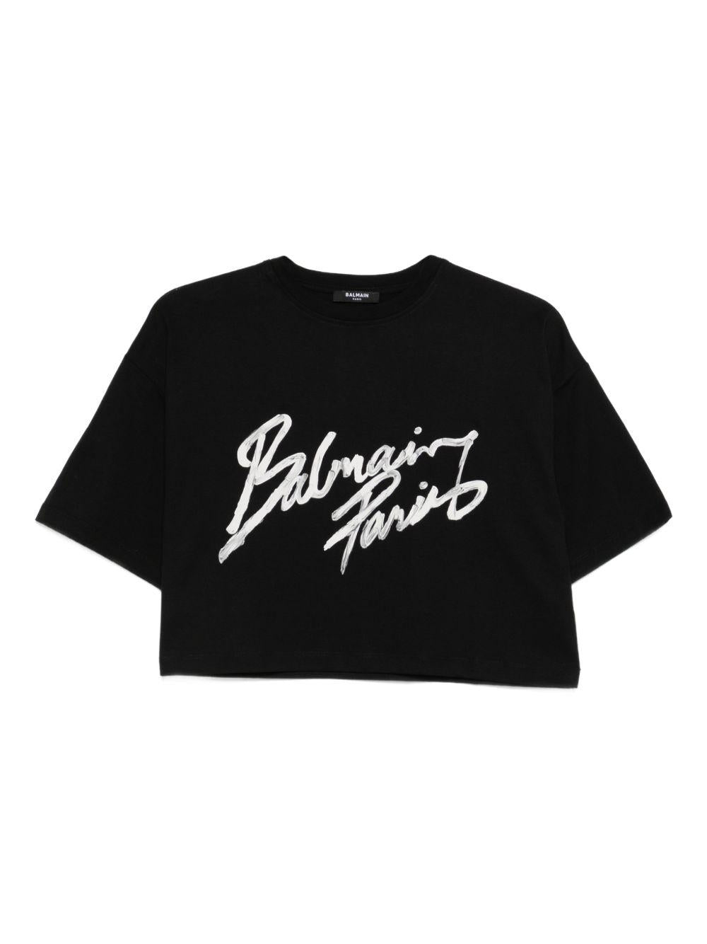 graphic-print t-shirt GF1EE145BD41 EAB BALMAIN 