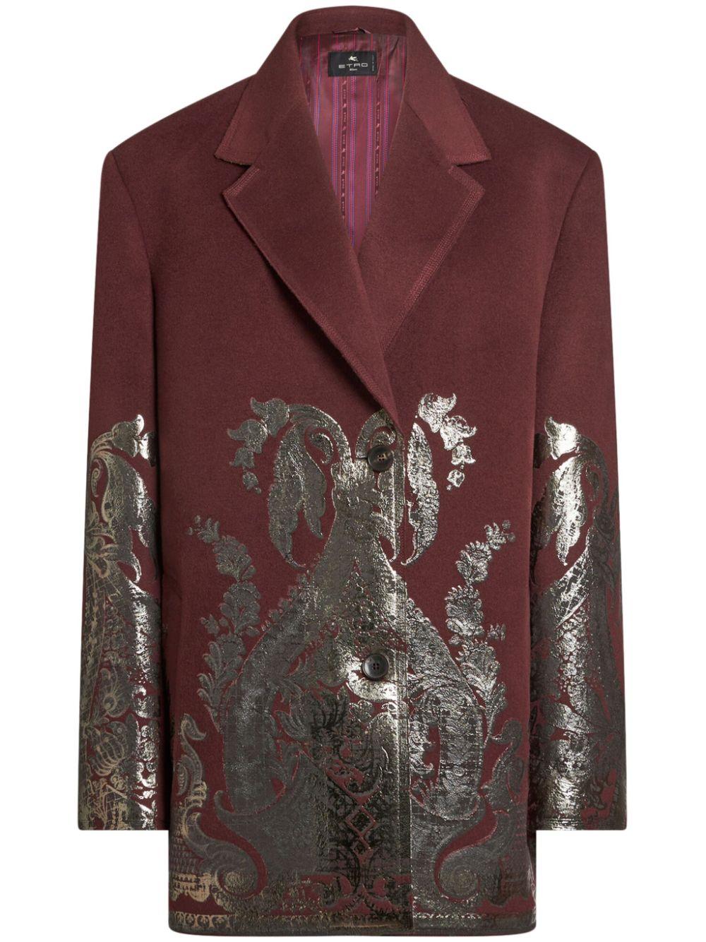 Front metallic paisley print WRAA0055 AK523M5039 ETRO 