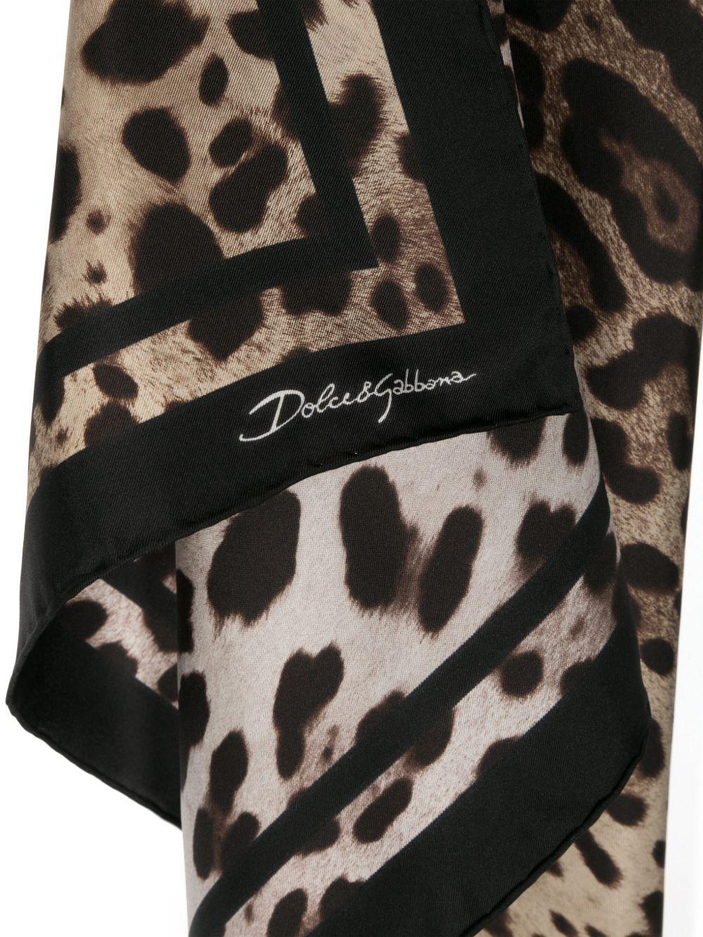 leopard-print silk scarf FN092R GDCF5HN13M DOLCE & GABBANA 