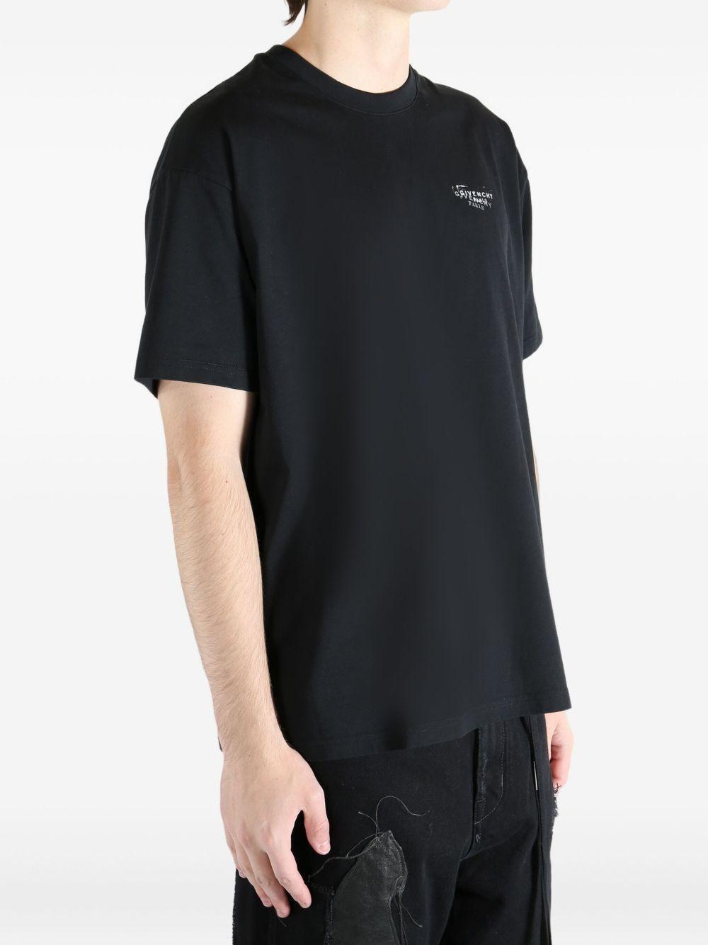 T-shirt in cotton with GIVENCHY Stamp print BM71NK3YSA 001 GIVENCHY 
