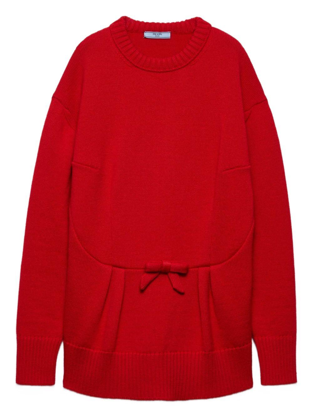 Wool sweater with bow P24V2P18JO S-OOOF0011 PRADA 