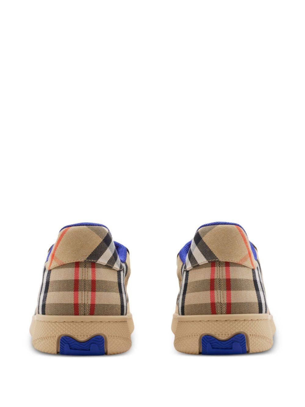 Terrace checked canvas sneakers<BR/><BR/><BR/> 8095276 B9368 BURBERRY 