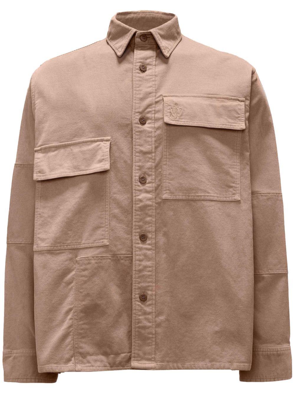 Patchwork-design cotton shirt<BR/><BR/><BR/> SH0317 PG1578046 JW ANDERSON 