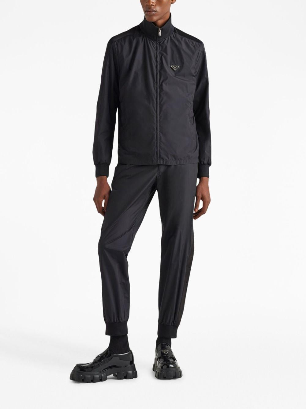 Triangle-logo silk track pants<BR/><BR/><BR/> SPH332 133VF0002 PRADA 