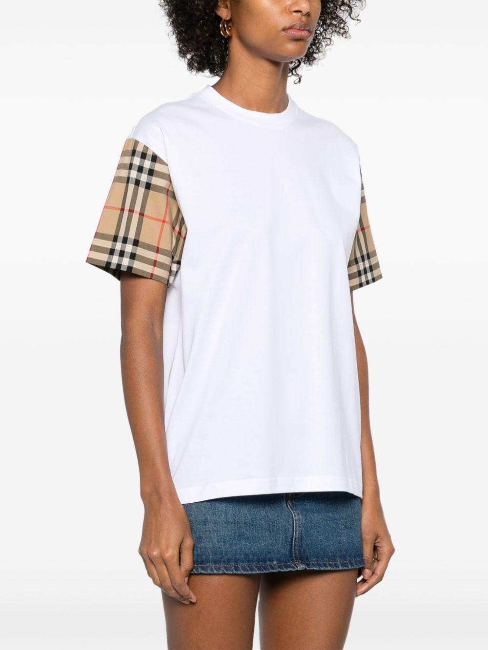 Vintage Check-detailed T-shirt<BR/><BR/><BR/> 8073029 A1464 BURBERRY 