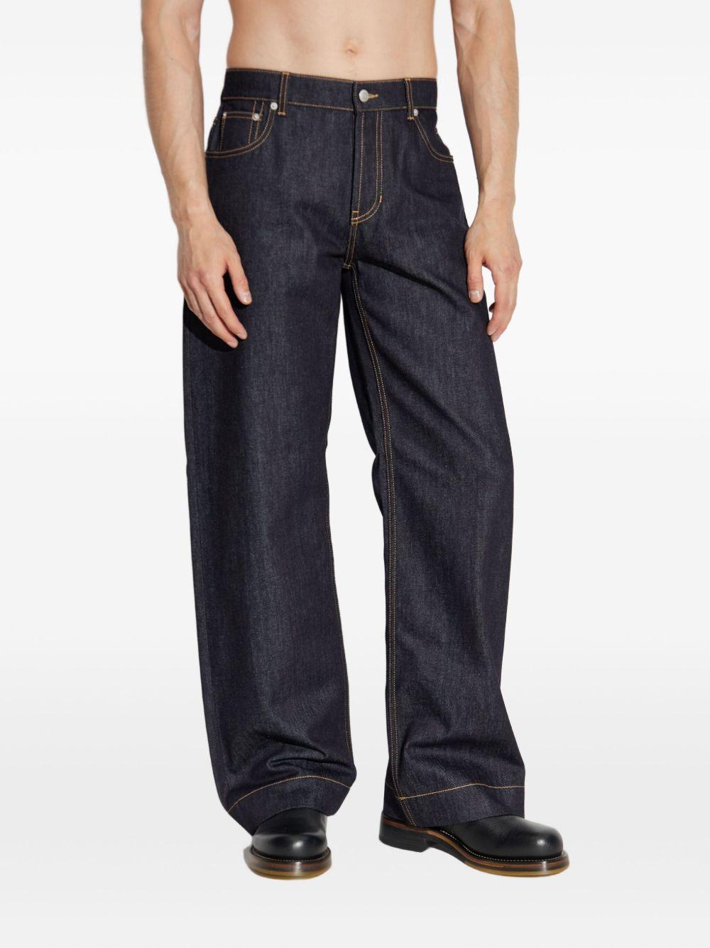 Wide Leg Denim Jeans 839142 QYAAB4244 ALEXANDER MCQUEEN 