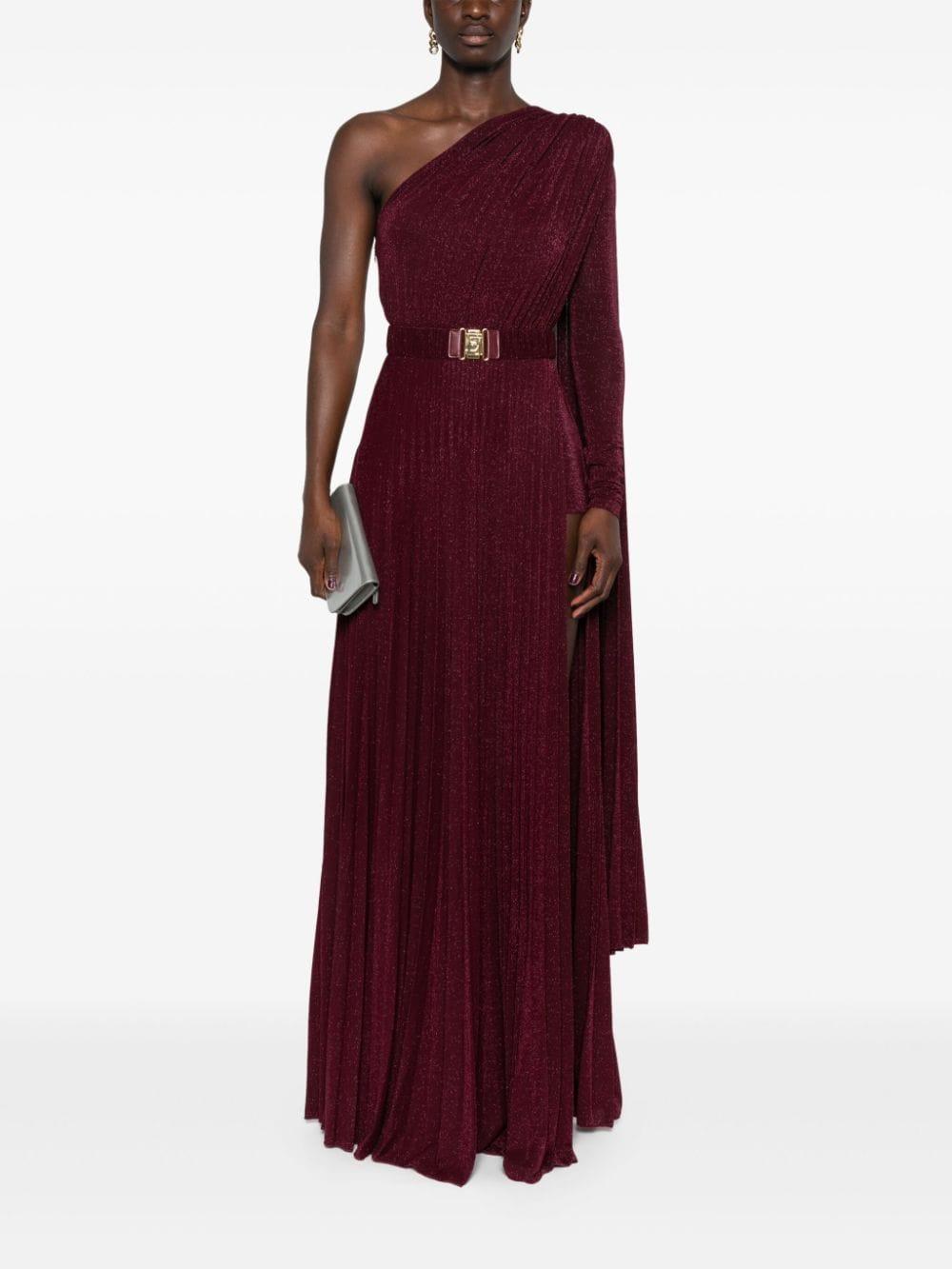 Belted plissé gown AB68646E2 CG3 ELISABETTA FRANCHI 