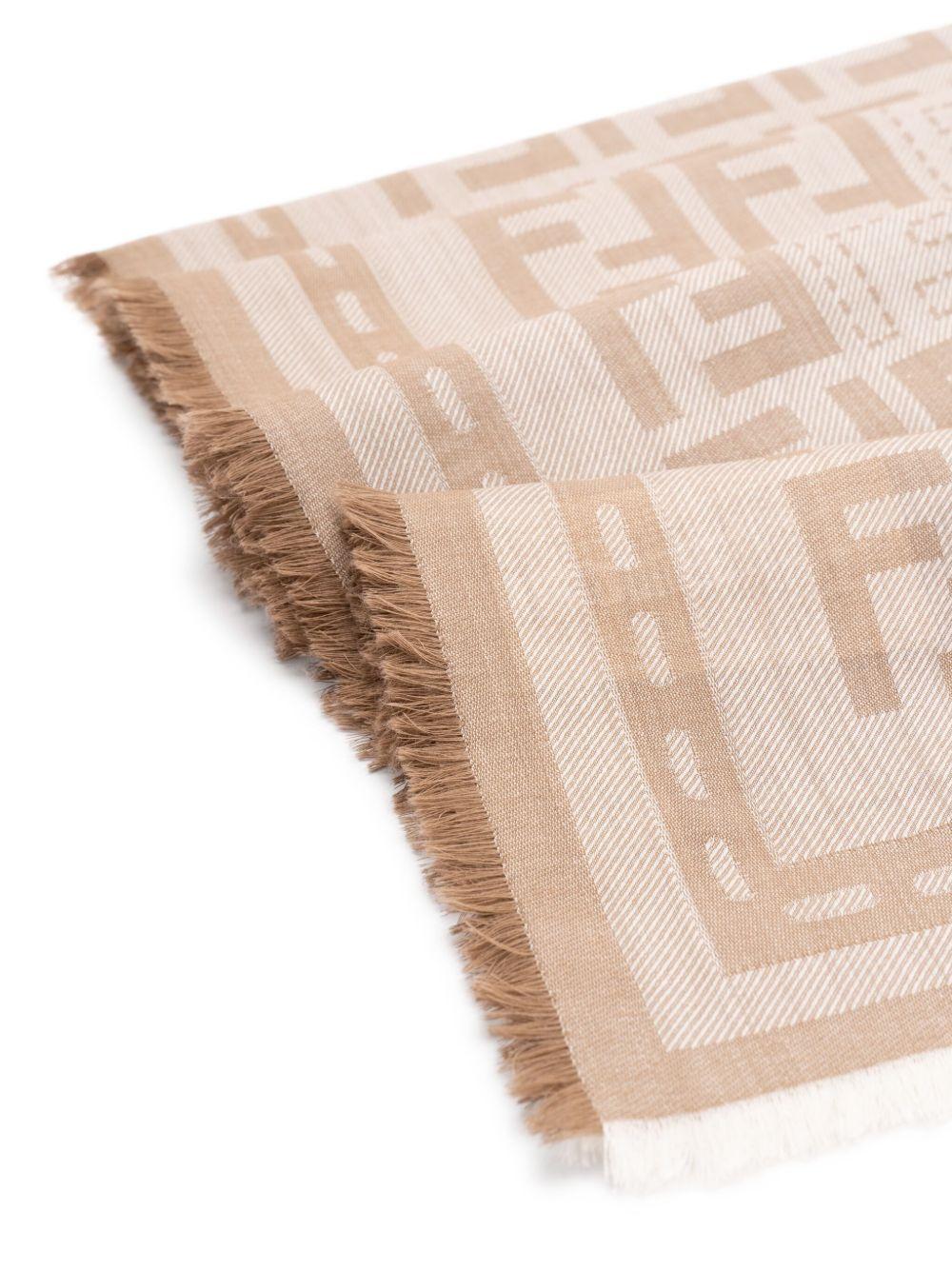 Monogram-pattern scarf<BR/><BR/><BR/> FXT069 AUM1F0QD3 FENDI 
