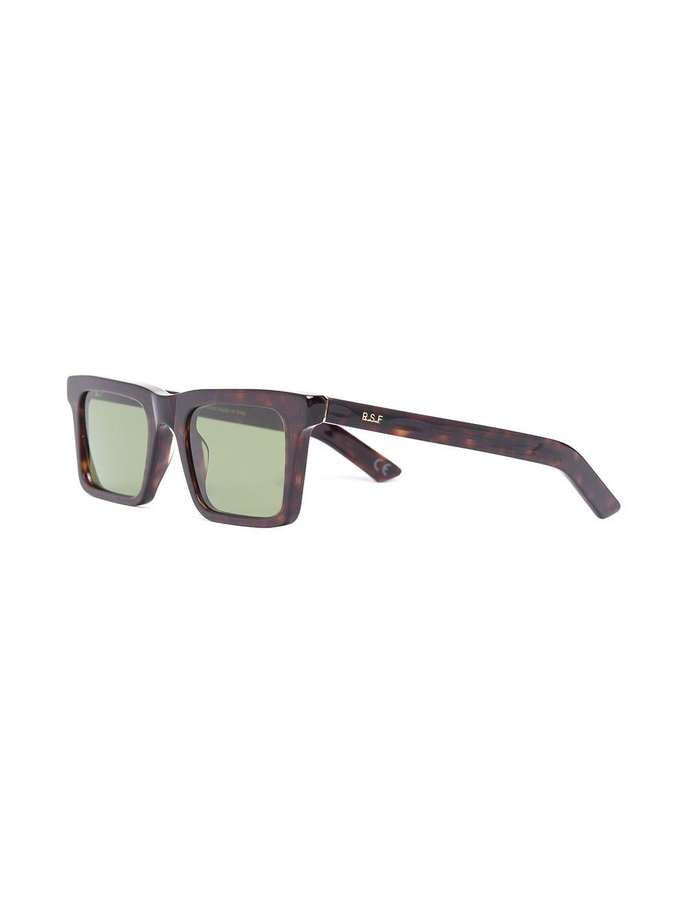 Tortoiseshell-effect square sunglasses<BR/><BR/><BR/> D9G 52 RETROSUPERFUTURE 