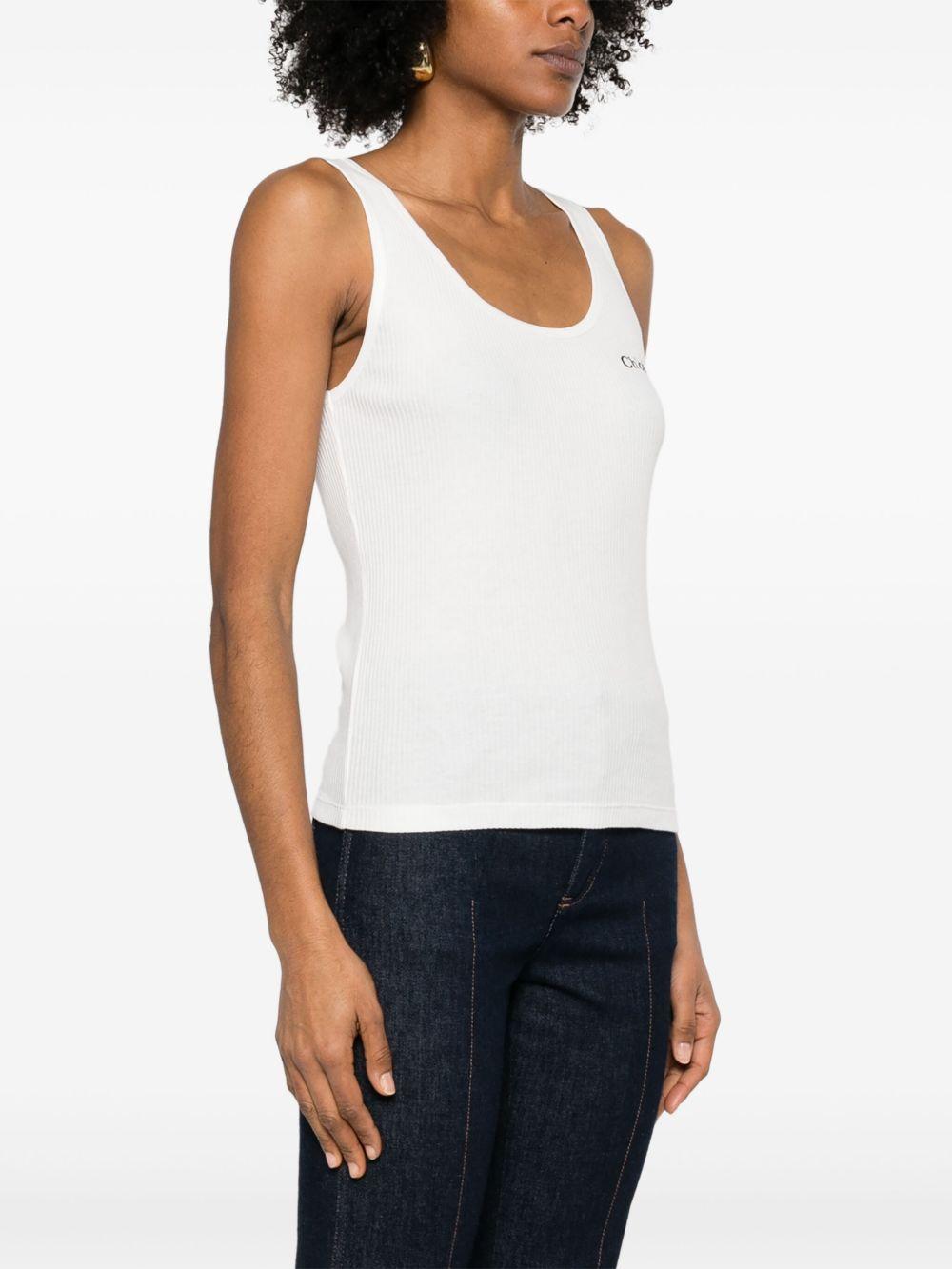 Jersey logo tank top CH25SJH12180 101 CHLOÉ 