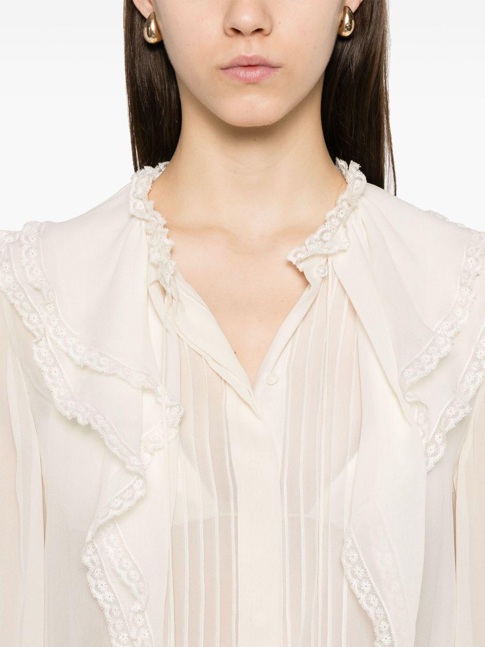 Ruffled silk blouse CH25SHT24335 115 CHLOÉ 