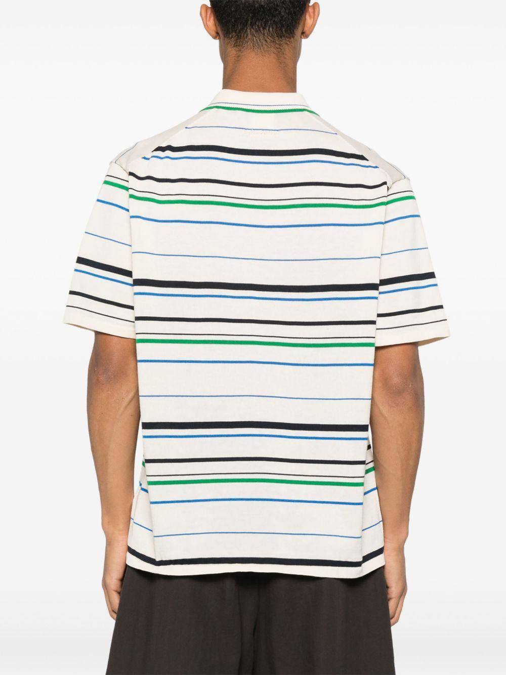 Striped print polo with logo JM8203 WONWHI/GREEN ADIDAS x Wales Bonner 