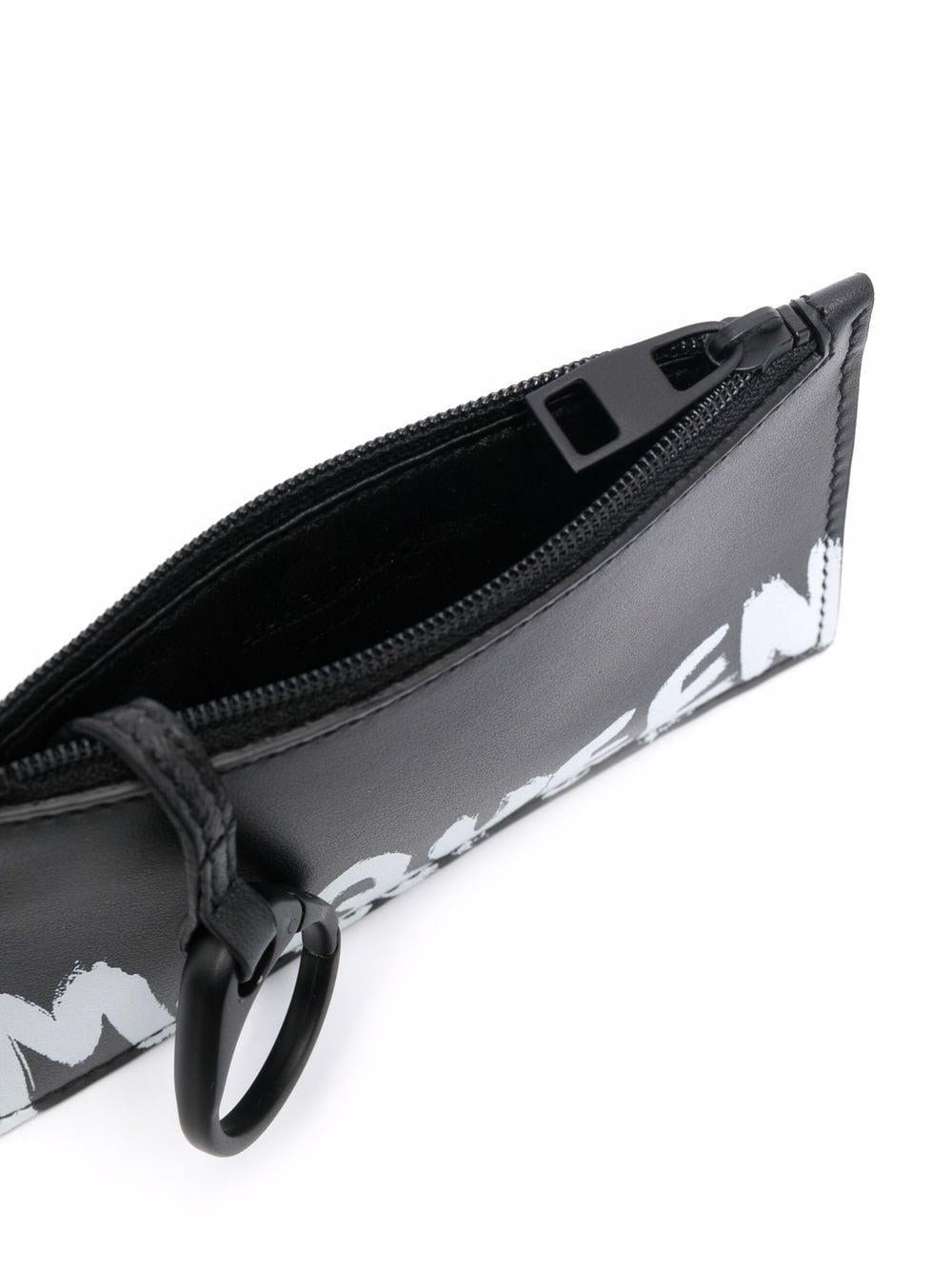 Logo-print leather wallet 683117 1NT0B1070 ALEXANDER MCQUEEN 
