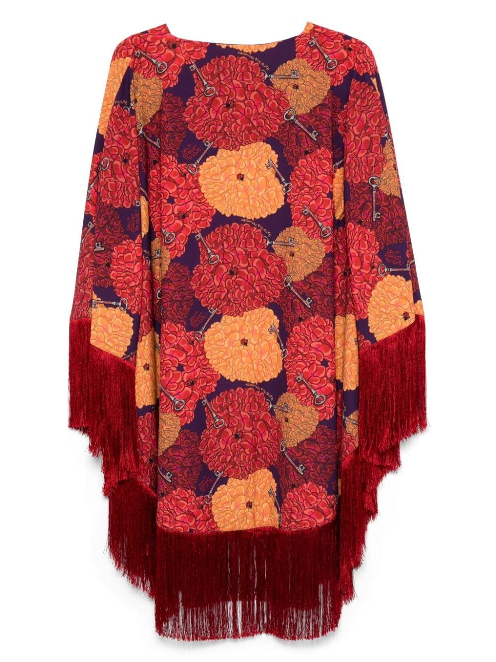 Floral-print kaftano AE-K12-CD KEYLOVE ALESSANDRO ENRIQUEZ 