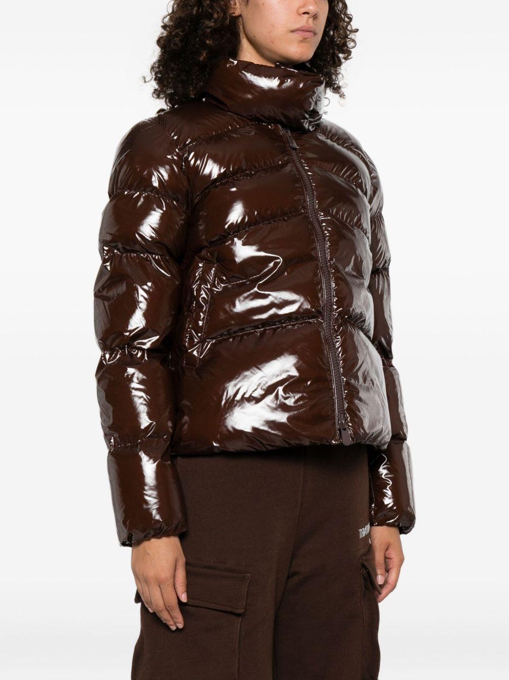 Padded crystal nylon pea coat 101598 A2P7M22 PINKO 