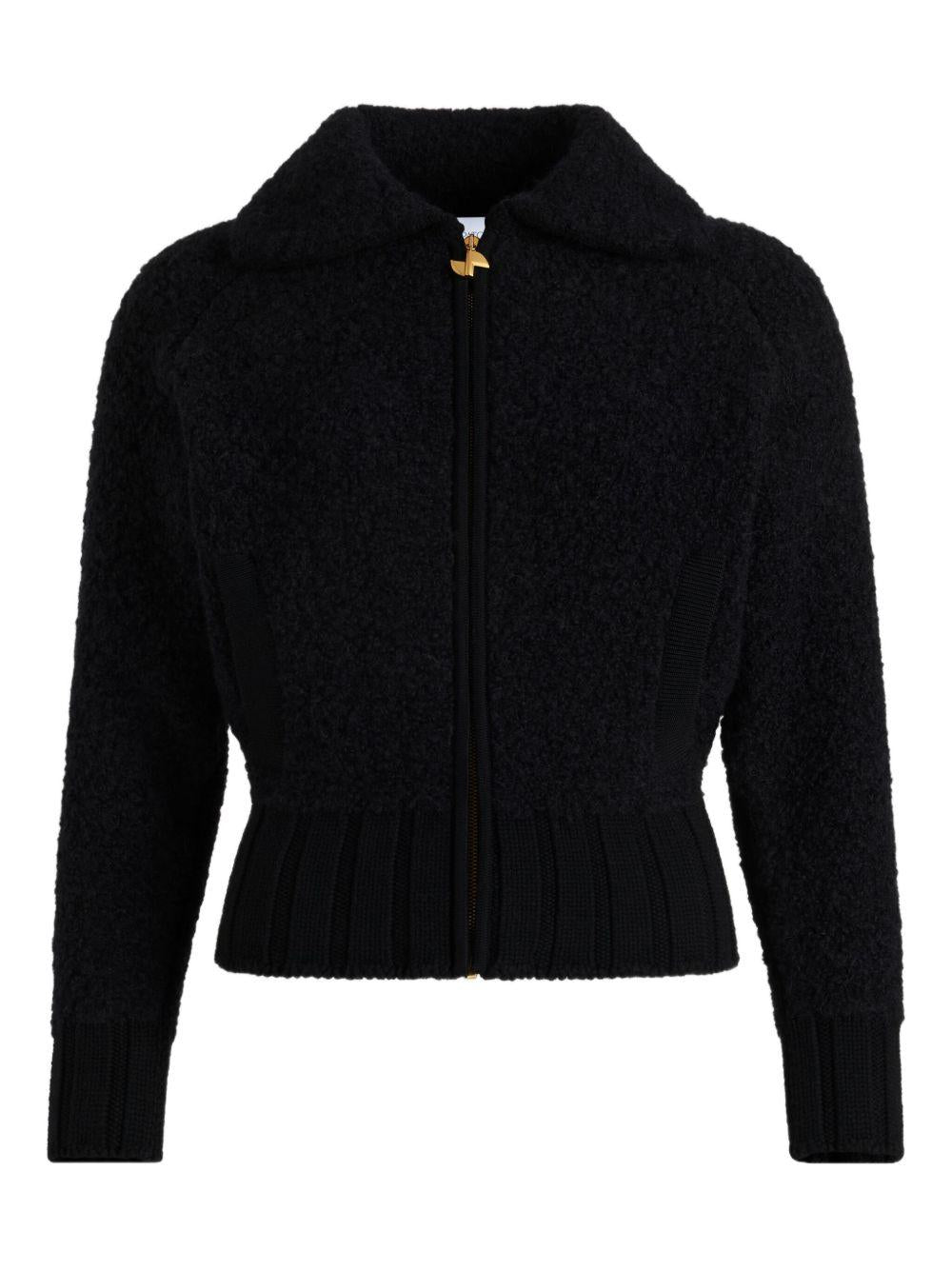 Bouclé bomber jacket in wool and alpaca blend KN2898077 999B PATOU 