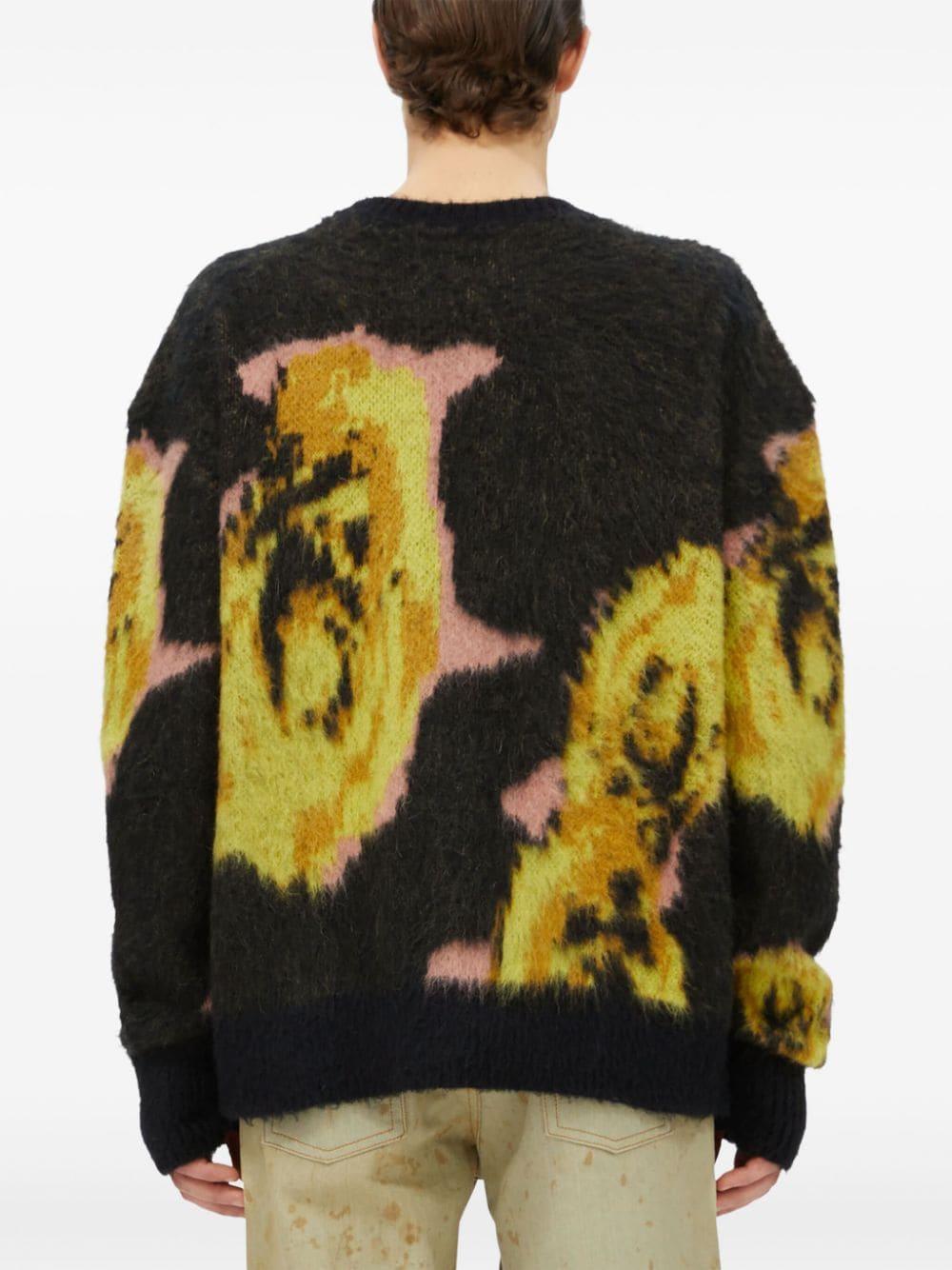 Rose intarsia print jumper<BR/><BR/><BR/> 3740MM217 24758099 MSGM 