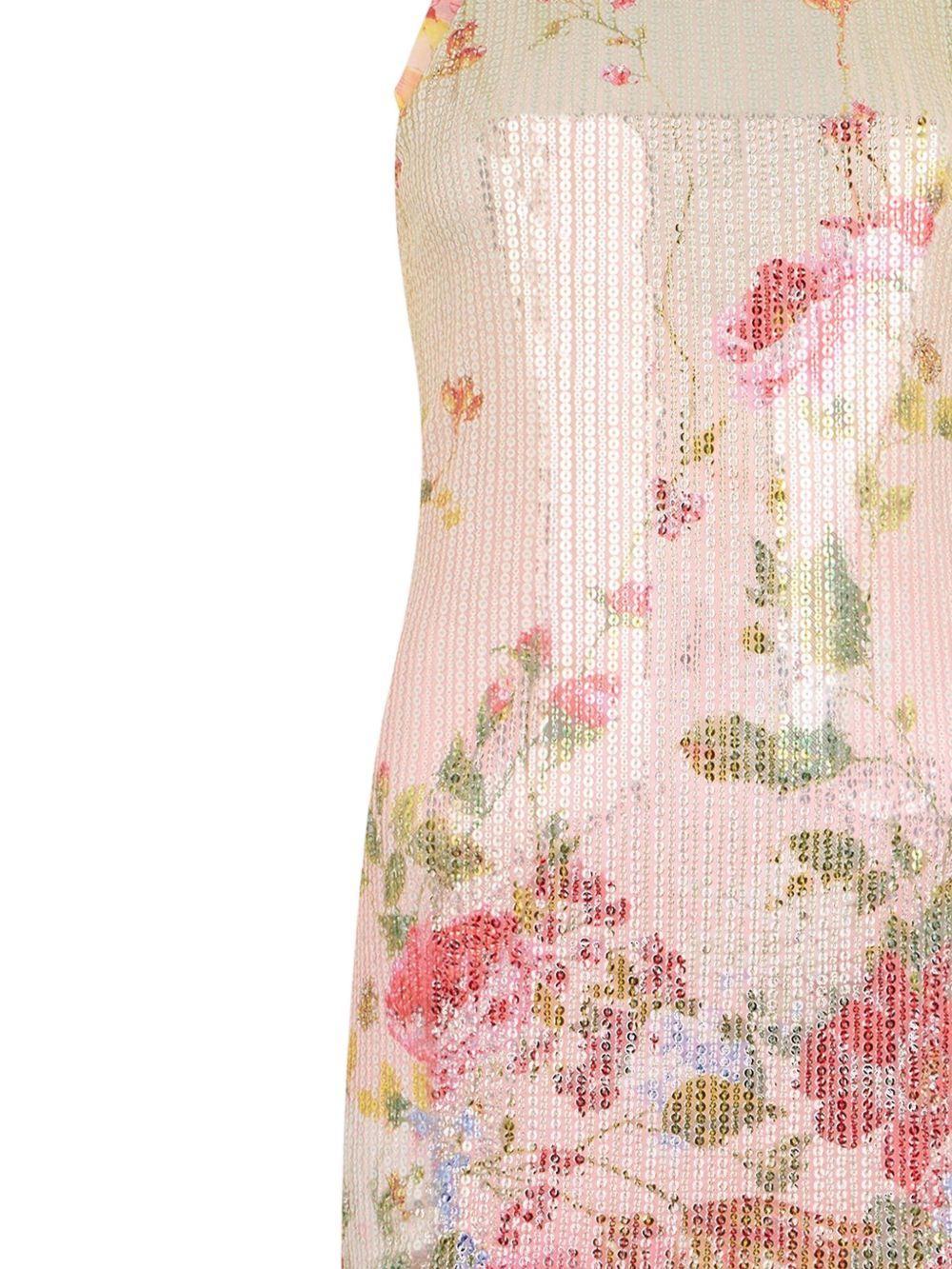 Miami Flowers Print Mini Dress WQT170 VXR32D0509 ROBERTO CAVALLI 