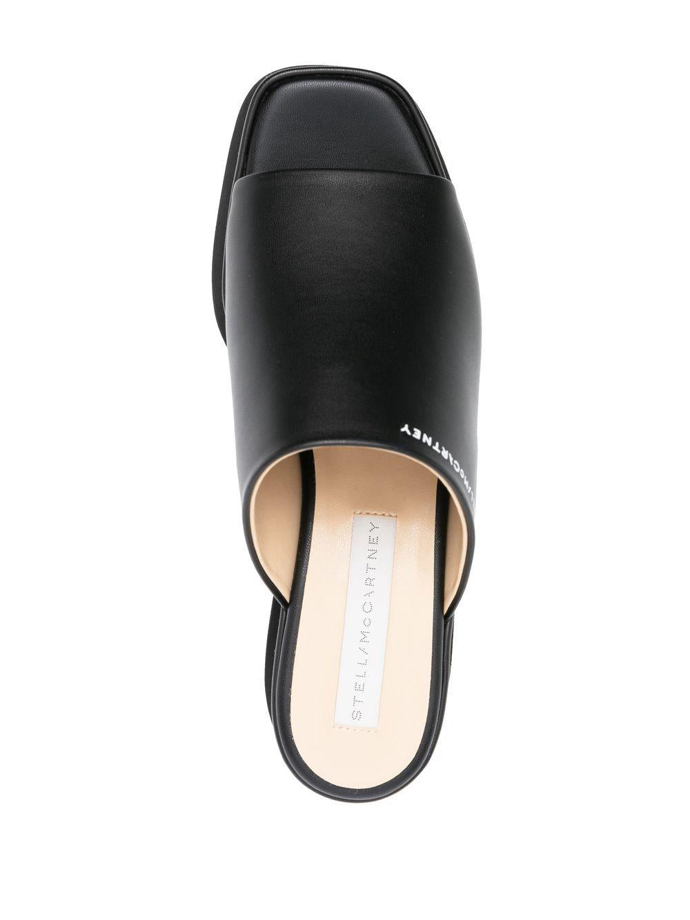 Platform-sole slip-on sandals<BR/><BR/> 810169 KP0271000 STELLA McCARTNEY 