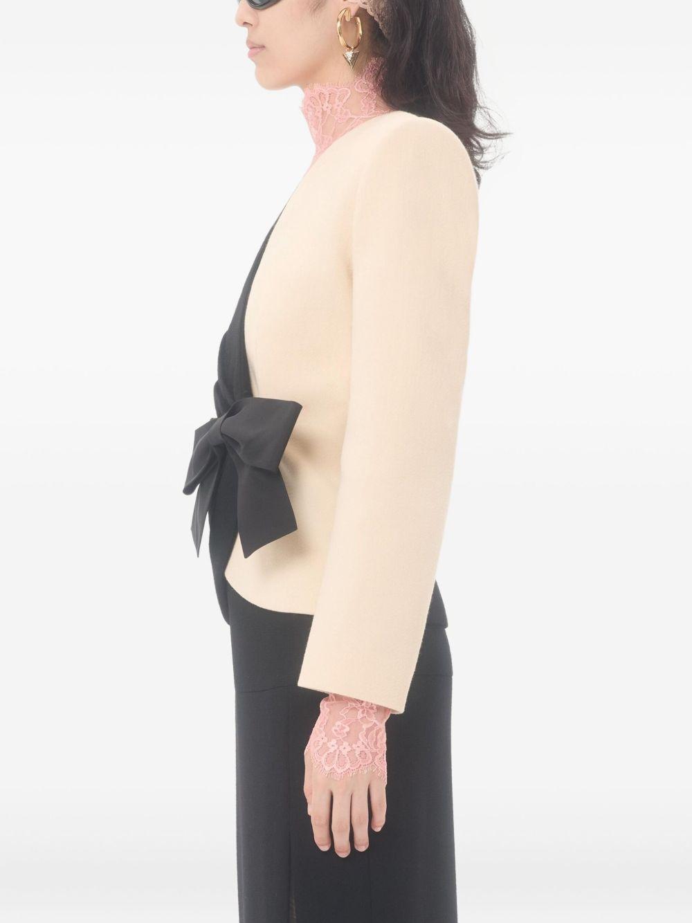 Wool Crepe Jacket With Contrasting Bow 7B0CE5209Q0 TB1 VALENTINO GARAVANI 