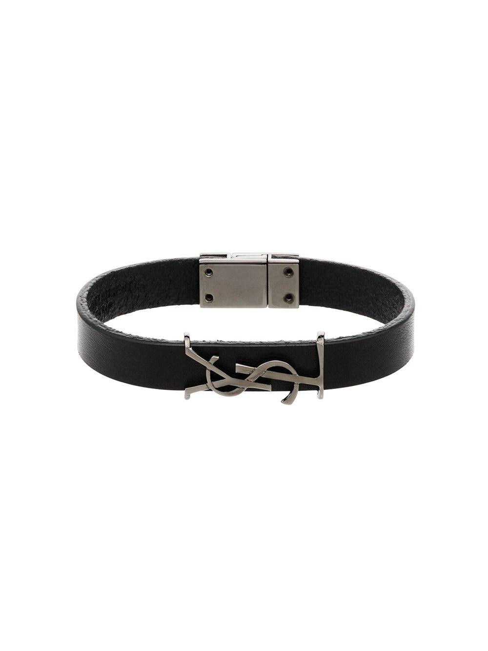 Opyum bracelet in smooth leather and metal 5593550IH0R 1000 SAINT LAURENT 