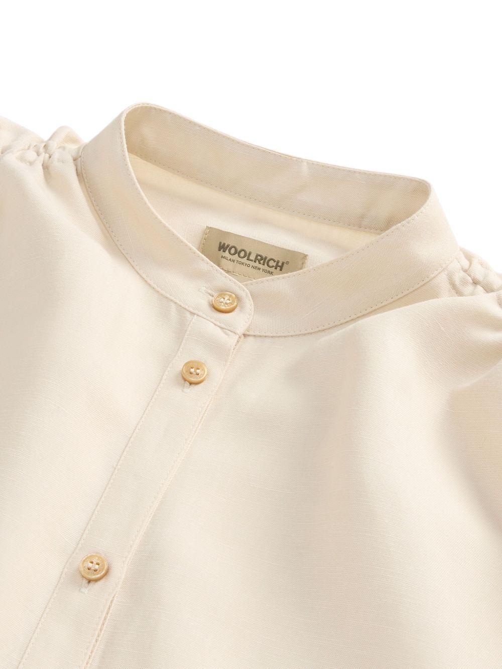 Shirt with gathers on sleeves CFWWSI0215FRUT3043 8867 WOOLRICH 