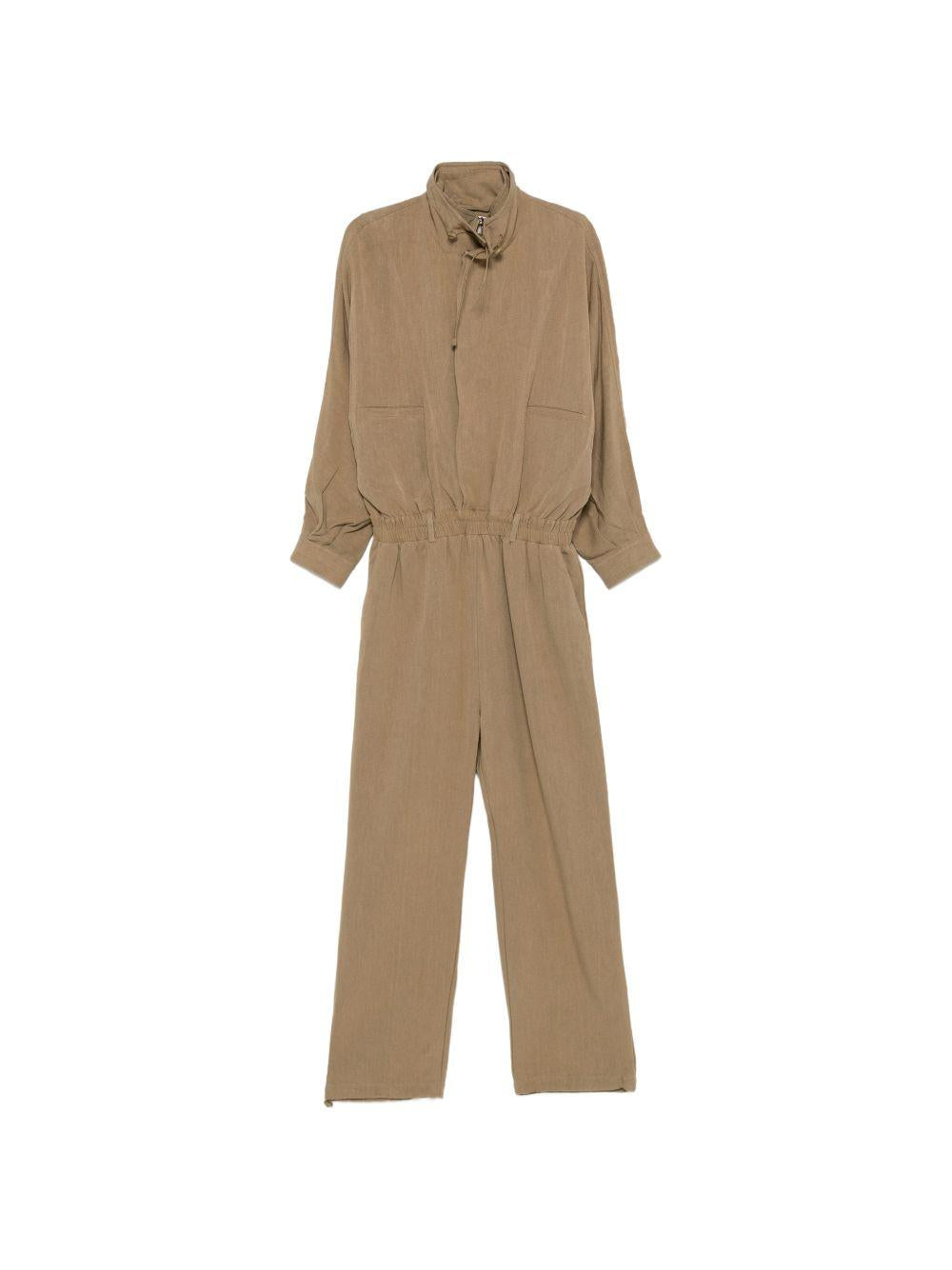 MARVIN LINEN JUMPSUIT JLFS22103200 CAMEL THE FRANKIE SHOP 