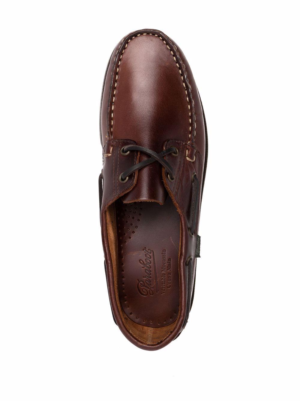 Barth lace-up boat shoes<BR/><BR/><BR/> 780001 MARRON-AMERICA PARABOOT 