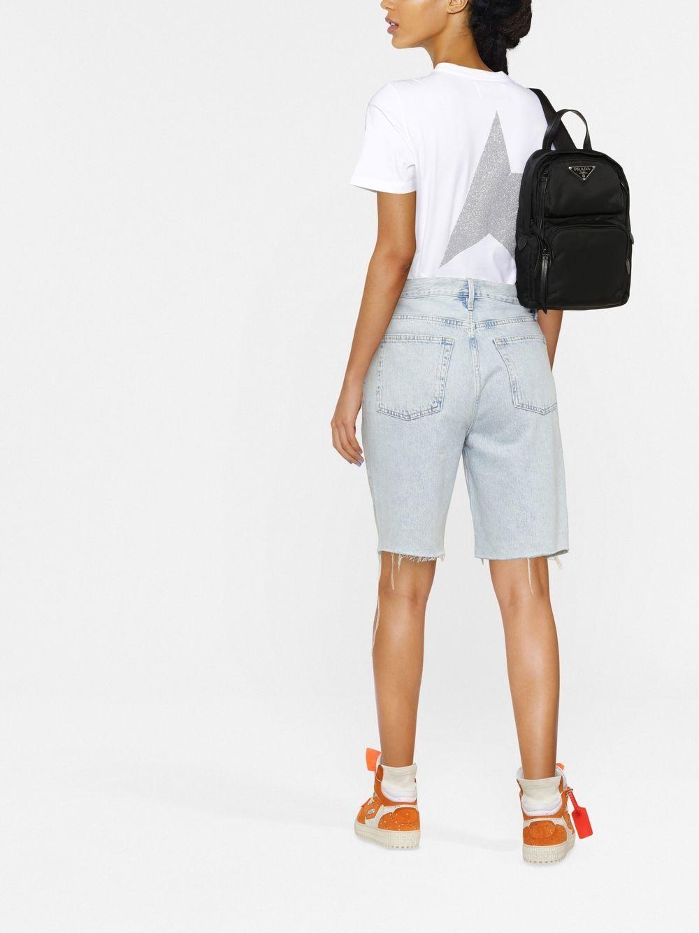 Star-print short-sleeved T-shirt<BR/><BR/><BR/> GWP01220 P00088080185 GOLDEN GOOSE 