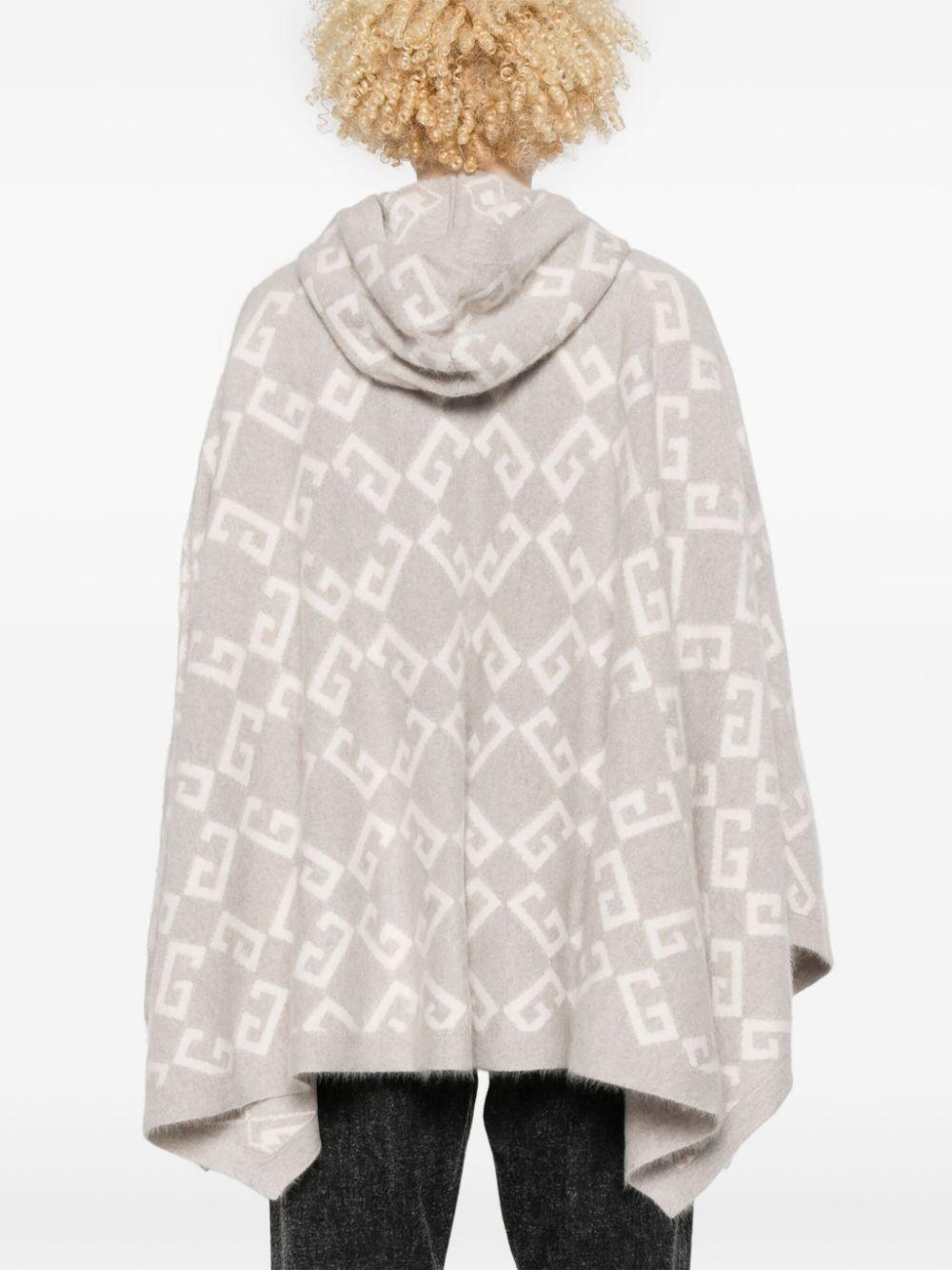 Logo-intarsia hooded poncho<BR/><BR/><BR/> BW00RH4ZPJ 250 GIVENCHY 