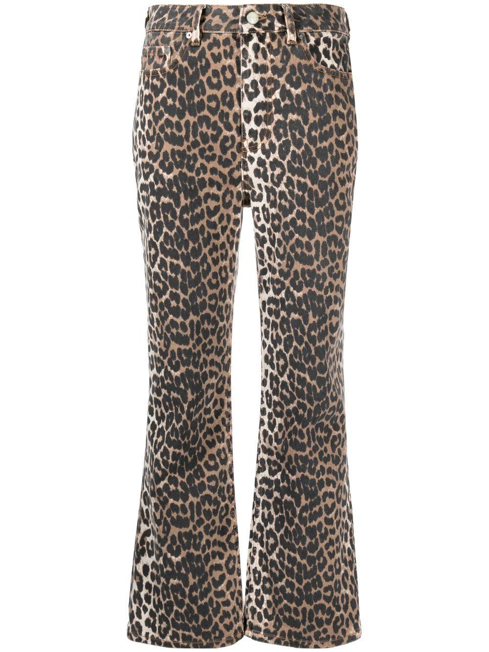 Leopard Betzy Cropped Jeans J1059 943 GANNI 