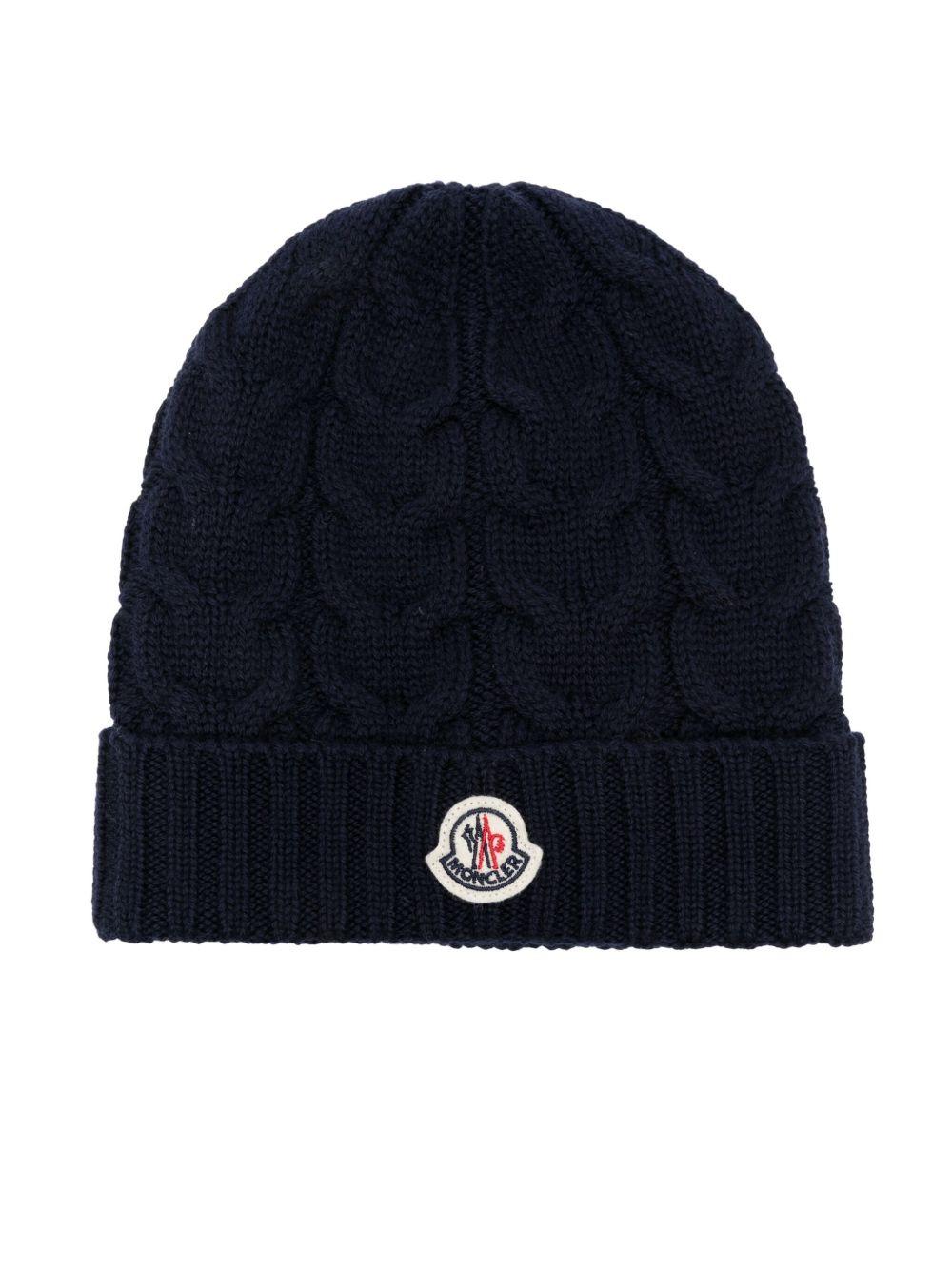 logo cap with woven pattern K29543B00025 04S02778 MONCLER KIDS 