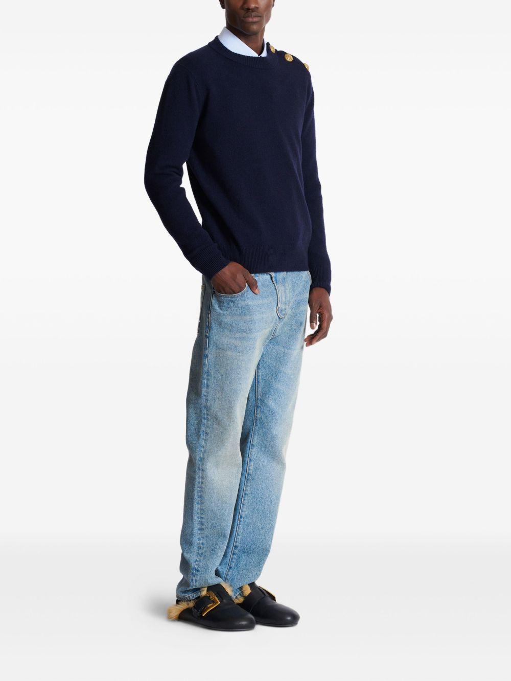 Eco-cashmere jumper FH1KD010KI87 6AJ BALMAIN 