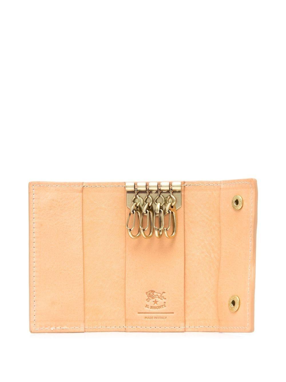 Debossed-logo key-chain wallet SKH144PV0001 NA106 IL BISONTE 