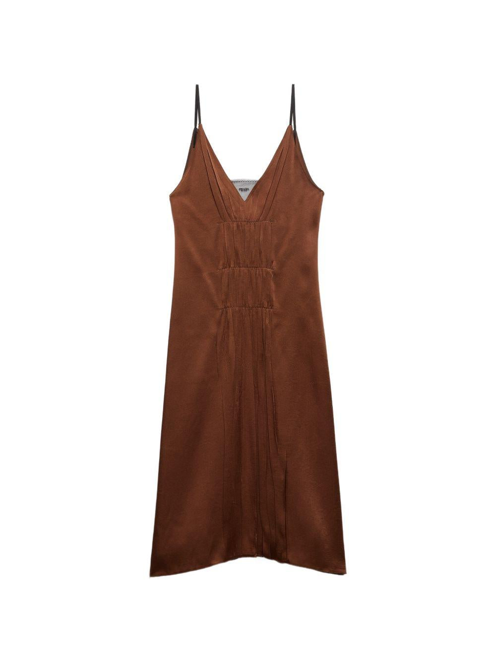 Satin crepe dress P3R38R19CR S-OOOF0005 PRADA 