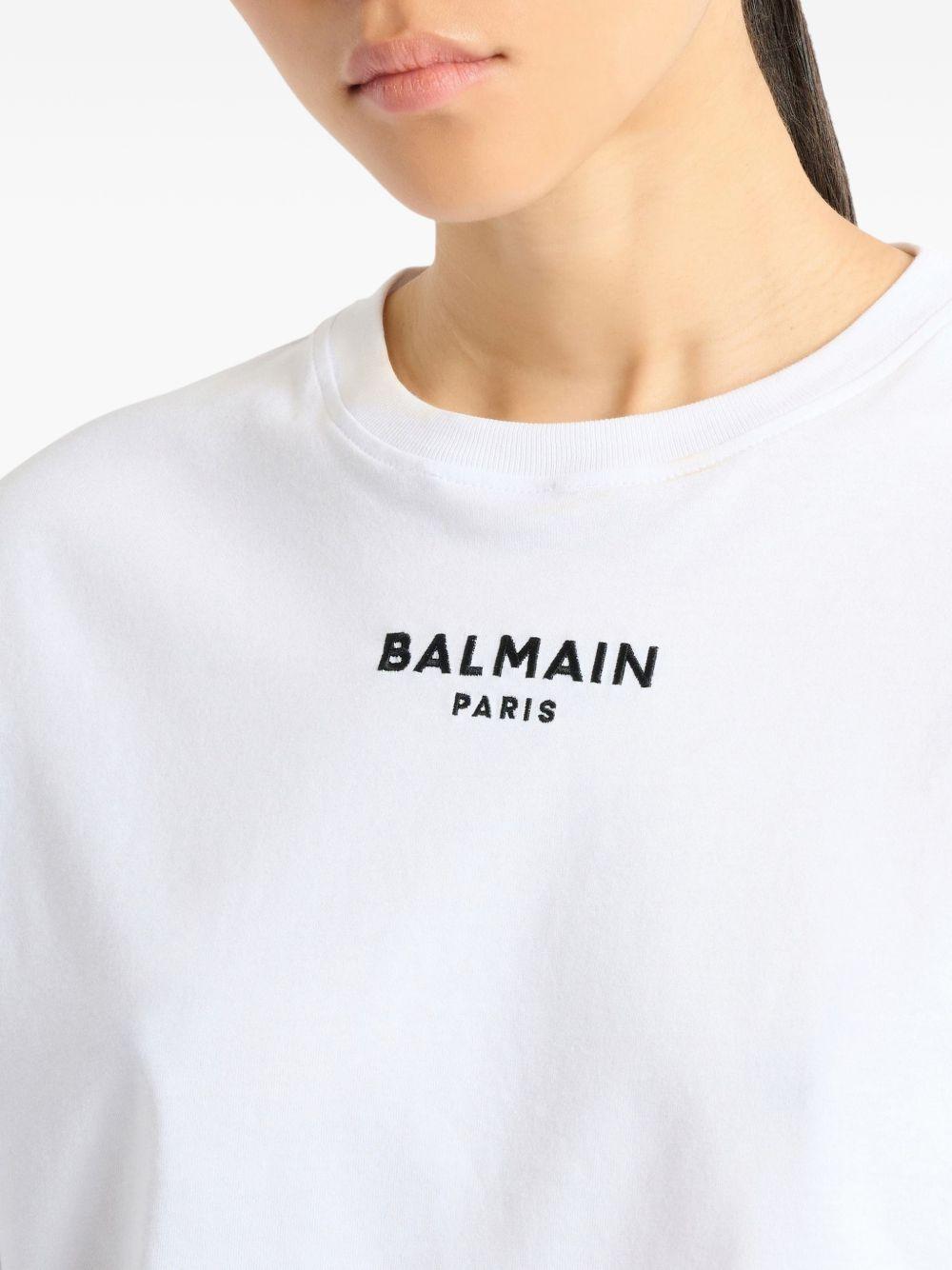 Embroidered Balmain Paris T-shirt HF1EE145BD10 GAB BALMAIN 