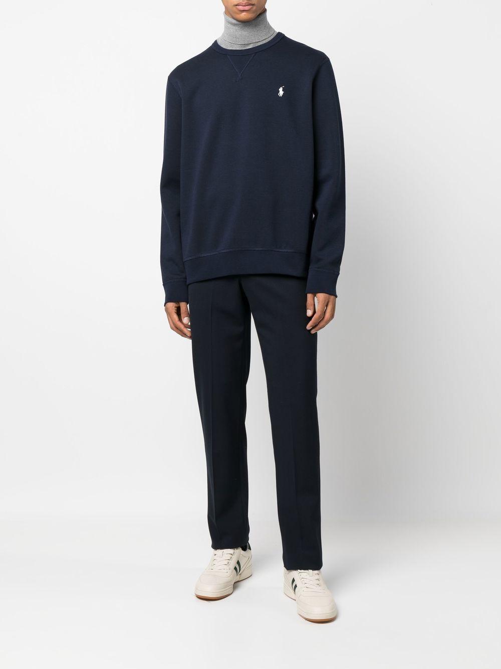 Maglione girocollo con ricamo<BR/><BR/><BR/> 710888284001 AVIATOR NAVY POLO RALPH LAUREN 