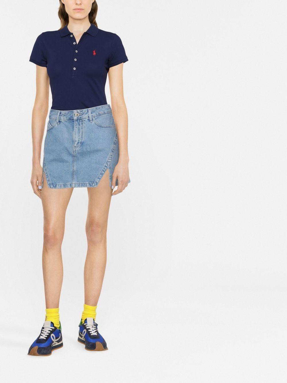 Julie logo-embroidered polo shirt<BR/><BR/><BR/> 211870245002 NEWPORT NAVY POLO RALPH LAUREN 