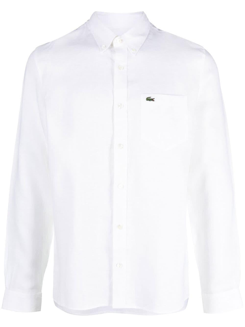 White logo-embroidered button-down shirt CH5692 001 LACOSTE 