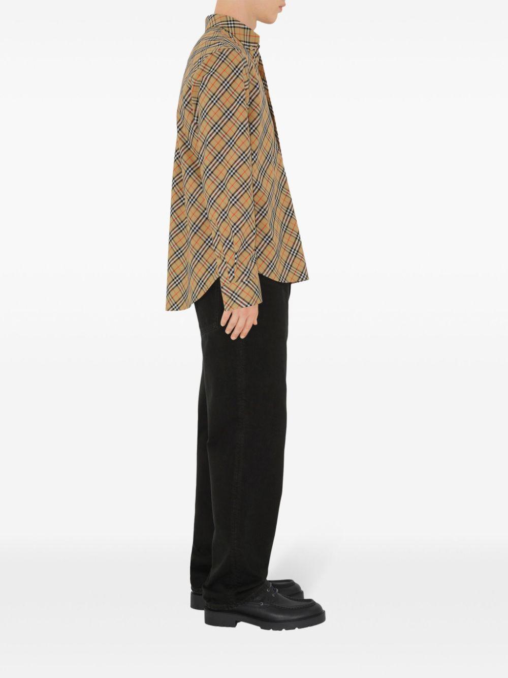 Checked cotton shirt<BR/><BR/><BR/> 8104072 B9368 BURBERRY 