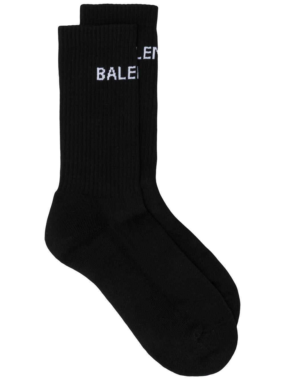 Black front logo socks 530580472B4 1077 BALENCIAGA 
