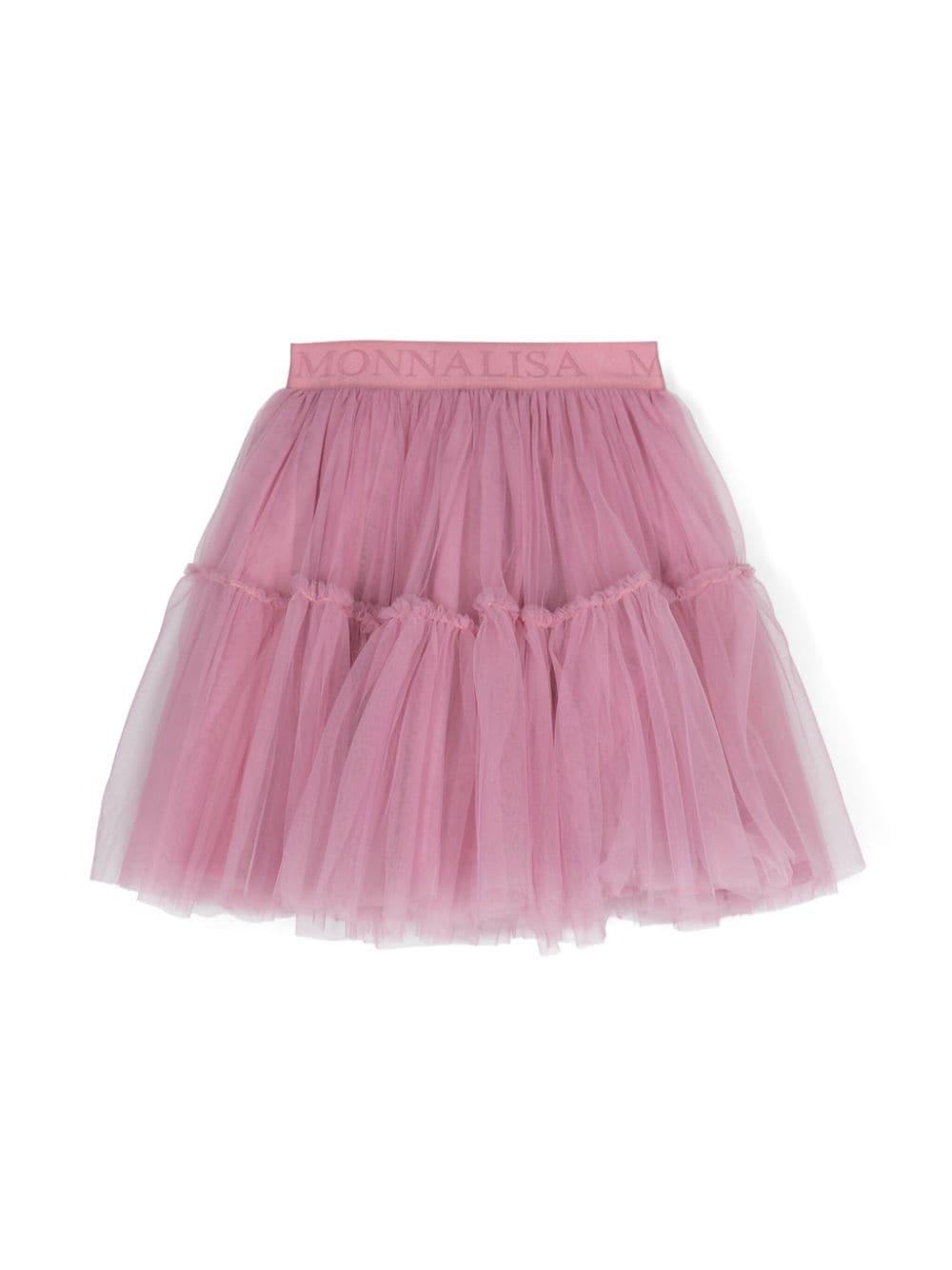 Light pink toulle skirt 17DGON T9945094C MONNALISA 