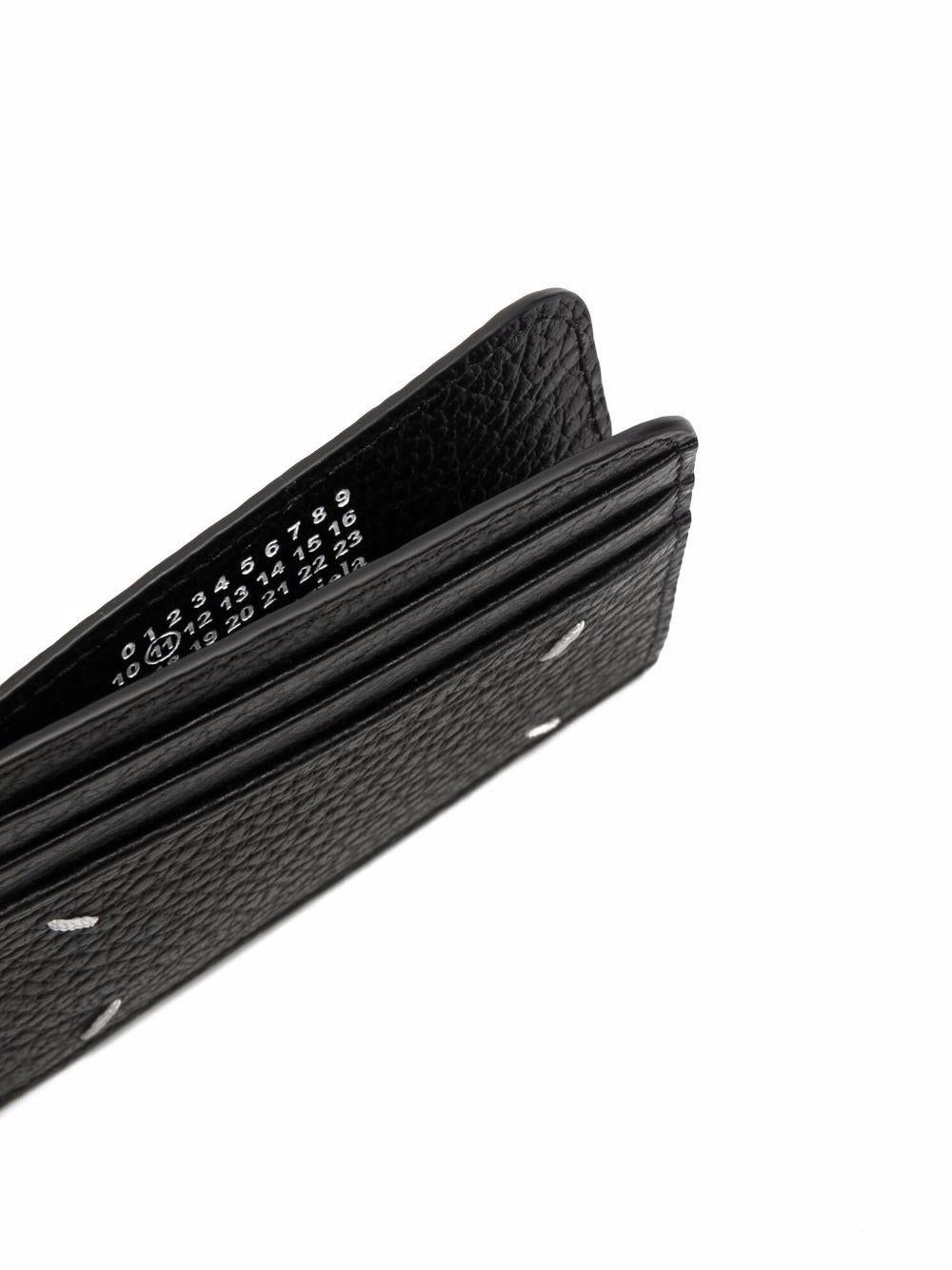 Four-stitch leather card holder<BR/><BR/><BR/> SA3VX0007 P4455T8013 MAISON MARGIELA 